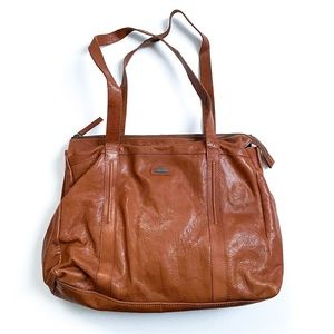Spikes & Sparrow Large Brown Leather Tote